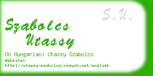 szabolcs utassy business card